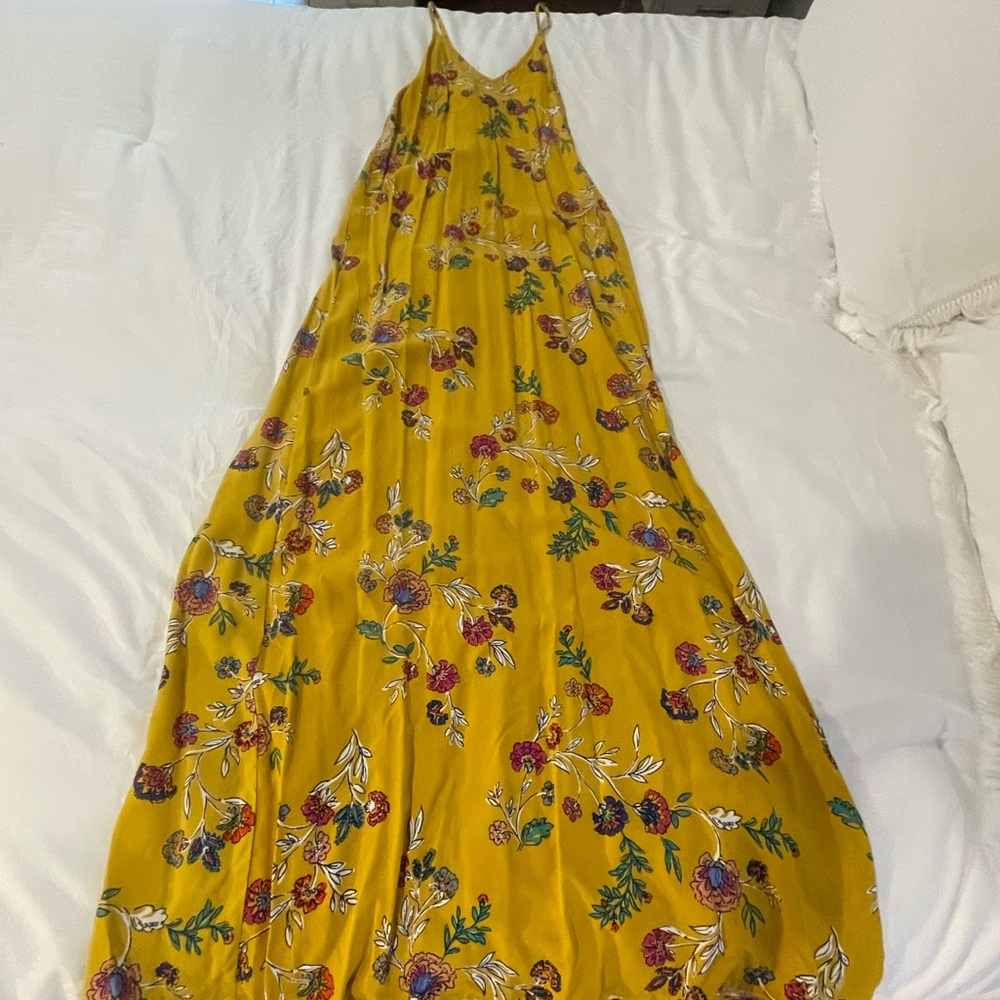 SOLD Mustard Yellow Floral Maxi